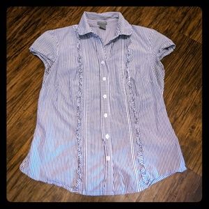 Fitted striped Ann Taylor button-down
